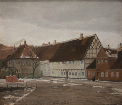 Vinterkveld i Ribe, Jylland av Johan Rohde