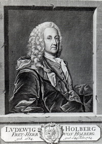 Ludvig Holberg, gravert av Johann Martin Bernigeroth, 1757 av Johan Roselius