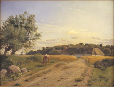 Et torp ved Lodskov ved Vognserup Herregård, Sjælland av Johan Thomas Lundbye