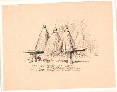 Bien. Illustrasjon til Kaalunds "Fabler for barn". Se kommentar fra arkkatalog. av Johan Thomas Lundbye