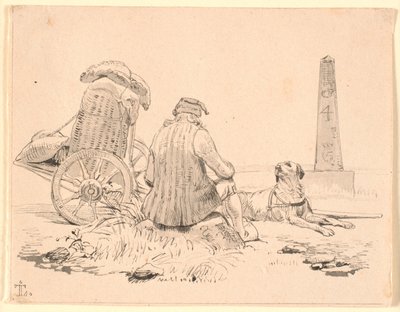 Selgeren og hunden hans av Johan Thomas Lundbye