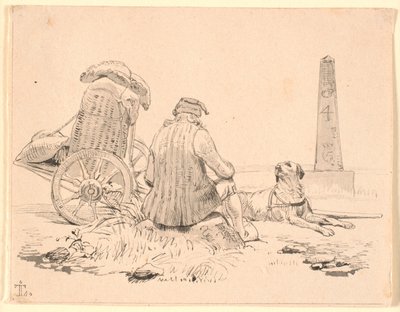 Selgeren og hunden hans av Johan Thomas Lundbye