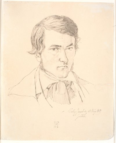 Selvportrett av Johan Thomas Lundbye