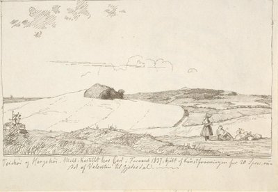 Sjælland landskap. I bakgrunnen Vejrhøj, limt inn f.n. side 6 av Johan Thomas Lundbye
