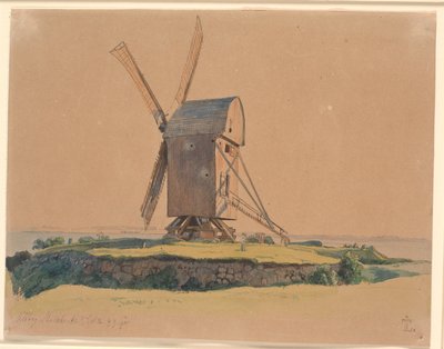 Stubbmølle på Kalundborg av Johan Thomas Lundbye