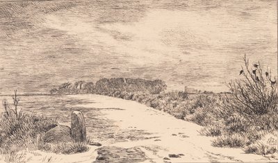 Ved Himlingøye, Vinterlandskap av Johan Thomas Lundbye
