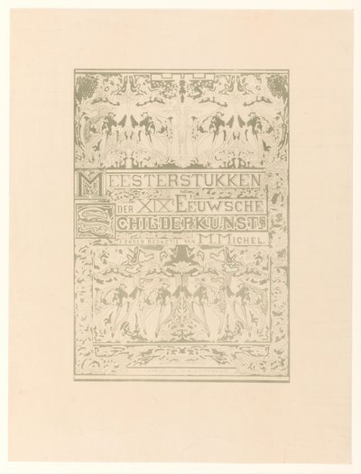 Tittelside for: M. Michel, Mesterverk av maleri fra 1800-tallet av Johan Thorn Prikker