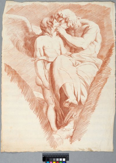 Akademiezeichnung. Raffaels "Jupiter küsst Amor" in der Loggia der Villa Farnesina in Rom av Johan Tobias Sergel