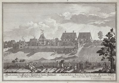 Sundersbuhl, residens til Nutzel-familien, nær Nürnberg av Johann Adam Delsenbach