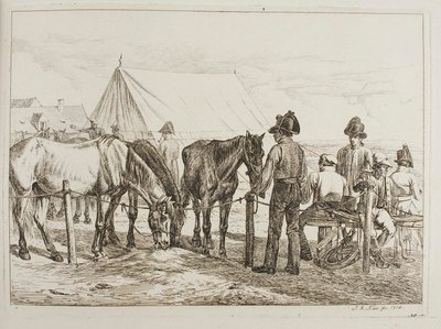 Soldater i en militærleir av Johann Adam Klein