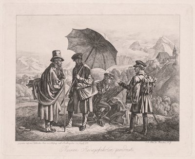 Kunstnerne på sin reise av Johann Adam Klein
