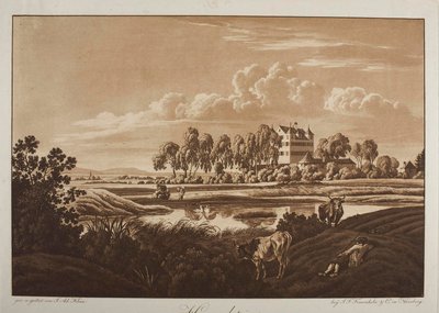 Utsikt over Hummelstein slott nær Nürnberg av Johann Adam Klein
