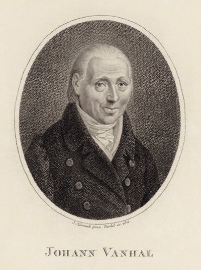 Portrett av komponisten Johann Baptist Wanhal 1739-1813, 1815. av Johann Adamek