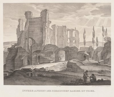Innvendig utsikt over de romerske badene i Trier av Johann Anton Ramboux