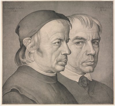 Brødrene Eberhard, 1822. av Johann Anton Ramboux
