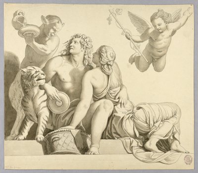 Dionysos og Ariadne av Johann August Nahl the Younger