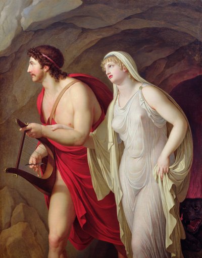 Orfeus og Eurydike, 1807 av Johann August Nahl the Younger