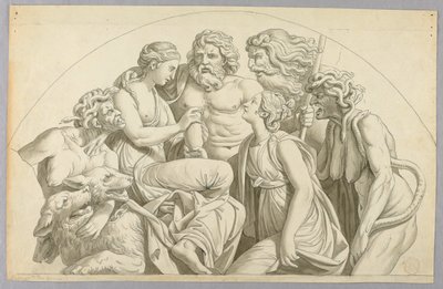 Psyche ber Proserpine legge litt av skjønnheten hennes i en urne for Venus av Johann August Nahl the Younger