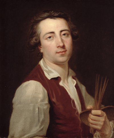 Selvportrett, ca. 1775-80 av Johann August Nahl the Younger