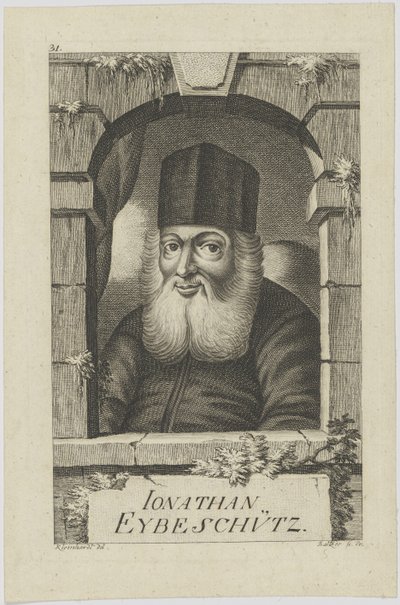 Portrett av Jonathan ben Nathan Eybeschütz 1690-1764, 1772. av Johann Balzer