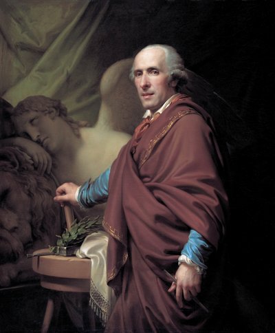 Portrett av billedhuggeren Antonio Canova 1757-1822, 1806. av Johann Baptist Lampi the Younger