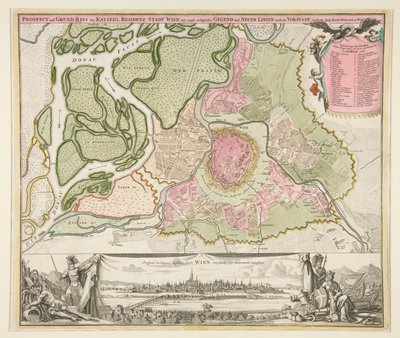 Kart over Wien av Johann Baptista Homann