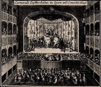 Margrave Theatre i Erlangen, 1721 av Johann Baptista Homann