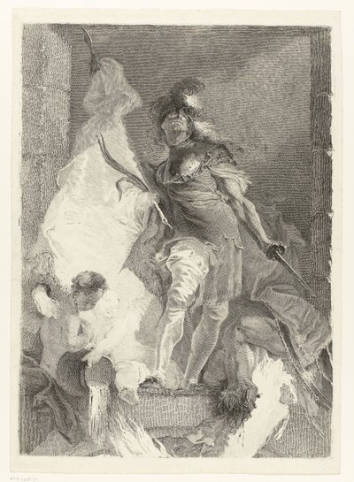 Saint Florian som en kriger med en håndflate av seier av Johann Beheim
