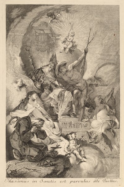 Fire hellige av Johann Beheim after Franz Anton Maulbertsch