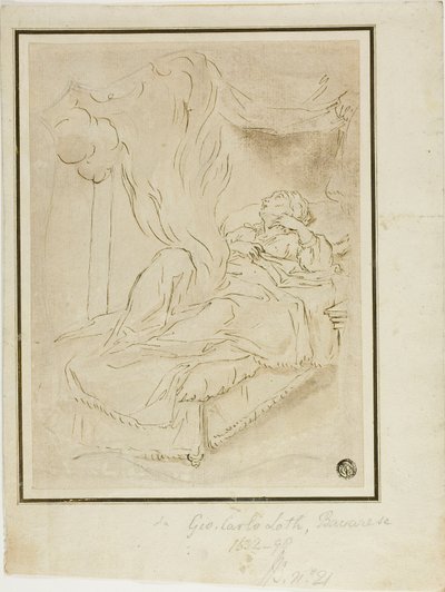 Danae og gullregnen av Johann Carl Loth