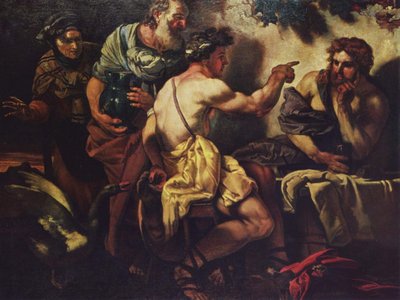 Engelsk: Jupiter og Merkur ved Filemon og Baucis Jupiter og Merkur ved Filemon og Baucis av Johann Carl Loth