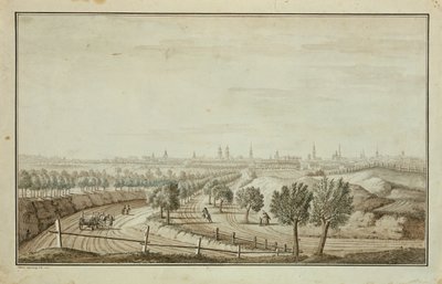 Utsikt over Hallesch-porten av Johann Carl Wilhelm Rosenberg