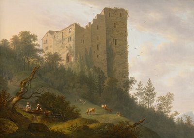Omgivelsene til Habsburg-ruinene av Johann Caspar Rahn