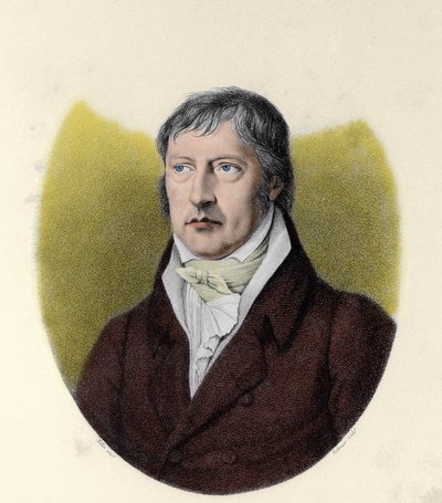 Portrett av Georg Wilhem Friedrich Hegel (1770 - 1831), tysk filosof av Johann Christian (after) Xeller