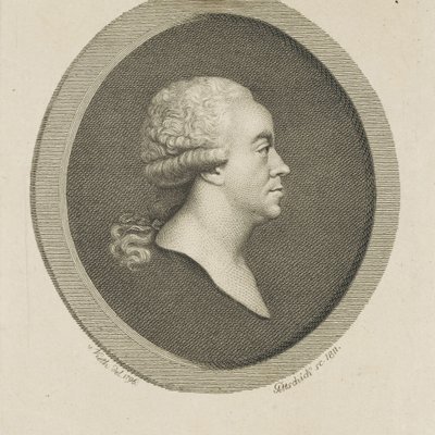 Portrett av komponisten Joseph Schuster 1748-1812, 1811. av Johann Christian Benjamin Gottschick