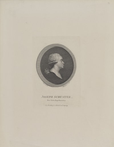 Portrett av komponisten Joseph Schuster 1748-1812, 1811. av Johann Christian Benjamin Gottschick