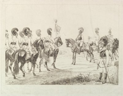 Østerrikske Cuirassiers, tidlig på 1800-tallet. av Johann Christian Erhard