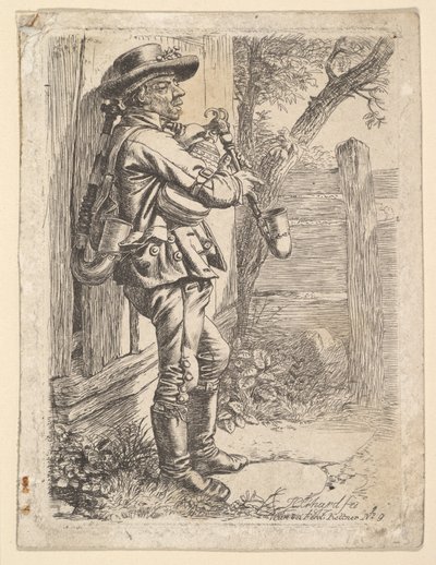Sekkepiperen, 1817. av Johann Christian Erhard