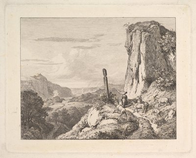 Ung kvinne med seks geiter, 1815. av Johann Christian Erhard