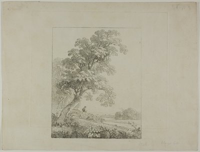 Landskap med et stort tre av Johann Christian Klengel
