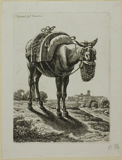 Feeding Mule - Front, from Die Zweite Thierfolge   1268989   no       norwegian Successfully Translated  Original: The Actor Sanogawa Ichimatsu I as Yaoya Oshichi Translat: The Actor Sanogawa Ichimatsu I as Yaoya Oshichi 1278994 no norwegian Successfully T av Johann Christian Reinhart