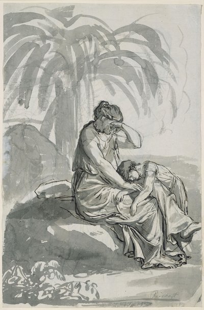 Hagar og Ismael i ørkenen av Johann Christian Reinhart