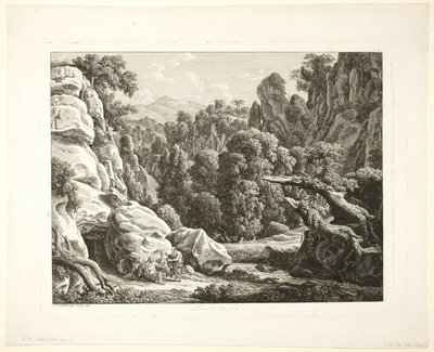 Landskap med Kristi fristelse av Johann Christian Reinhart