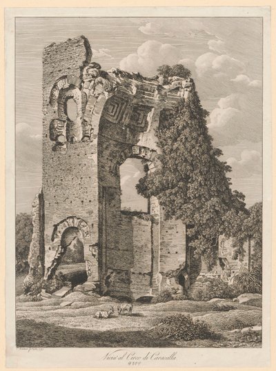 Landskap - Nær Caracallas sirkus av Johann Christian Reinhart