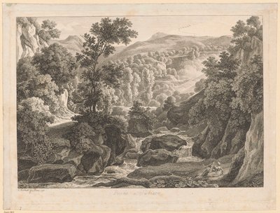Landskap - nær Subiaco av Johann Christian Reinhart