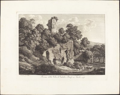 Ruinene av villaen til Ventidio Basso i Tivoli av Johann Christian Reinhart