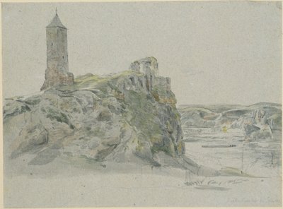 Ruinen av Giebichenstein slott nær Halle an der Saale av Johann Christian Reinhart