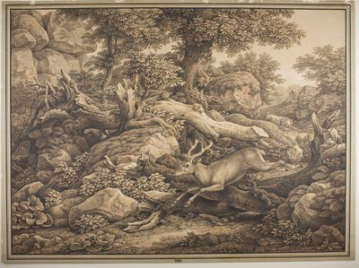 Scene fra Chigi-familiens park i Ariccia av Johann Christian Reinhart