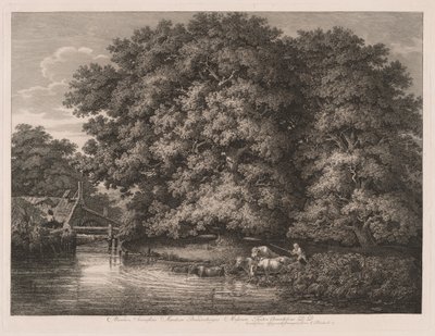Møllen ved de store eikene av Johann Christian Reinhart