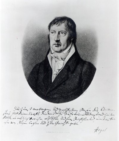 Georg Wilhelm Friedrich Hegel, gravert av F.W Bollinger, ca. 1825 av Johann Christian Xeller